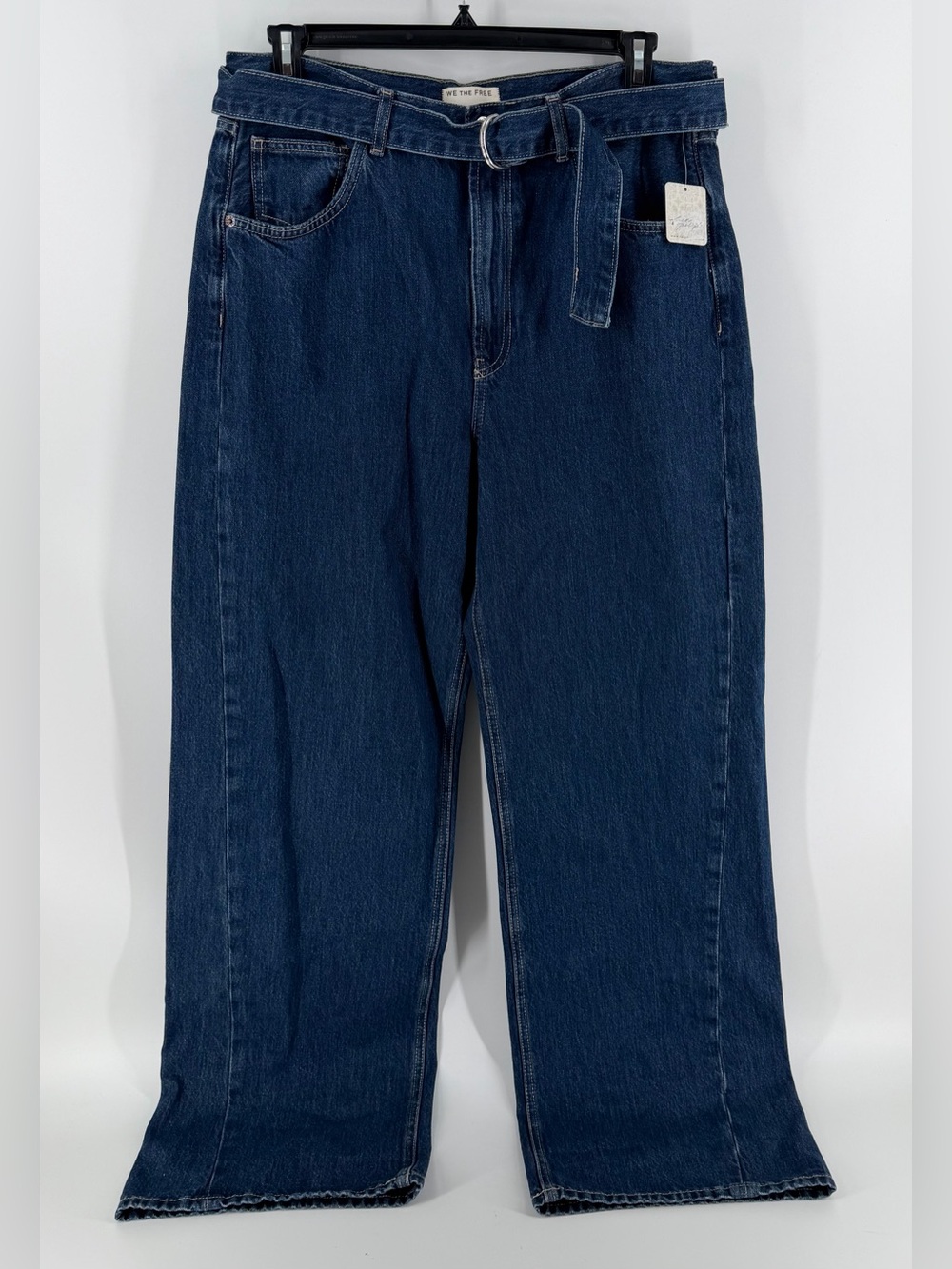 We The Free Indigo Wide-Leg Belted Flare Jeans - Picture 2 of 14